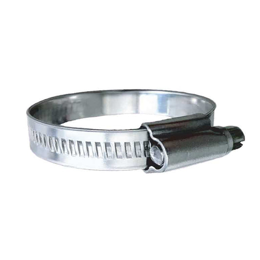 Trident Marine 316 SS NonPerforated Worm Gear Hose Clamp  1532 Band  78  114 Clamping Range  10Pack  SAE Size 12 7100341